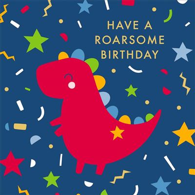 No Age Birthday Card Dinosaur