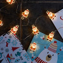 Clip Card Santa String Lights - Set of 10