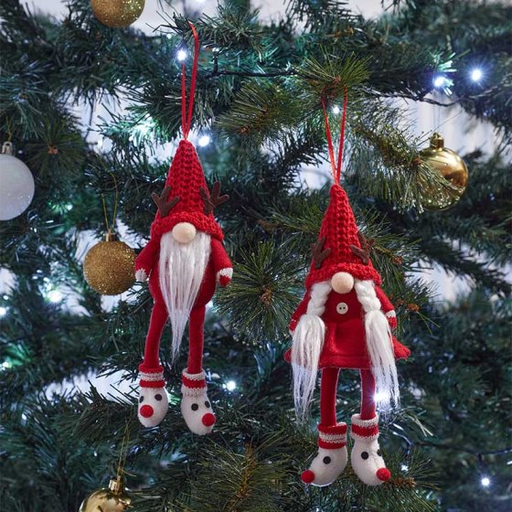 Mr/Mrs Claus Tree Decoration Assorted