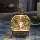 Snow Swirl Santa Decor Snow Globe Lantern