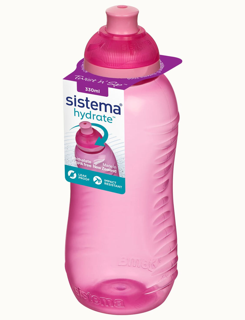 Sistema 330ml Twist & Sip Bottle - Assorted Colours