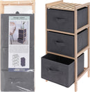 3 Drawer Storage Cabinet Grey