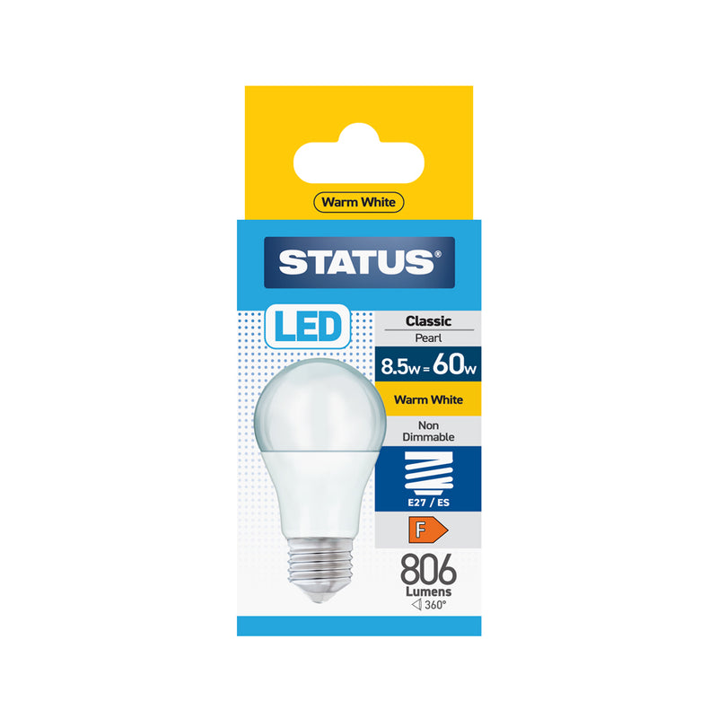 GLS LED Light Bulb 9W Pearl Edison Screw Boxed