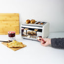 Scandi 4 Slice Toaster Matte Cream with Wood Effect