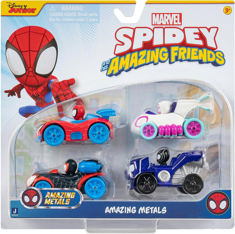 Spidey & His Amazing Friends Amazing Metals Vehicle 4pk