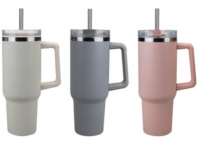 Flask with Straw 1.1L Assorted