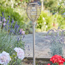 Solar Lumina Faux Rattan Stake Light - Natural