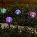 Solar Rainbow Glass Stake Light
