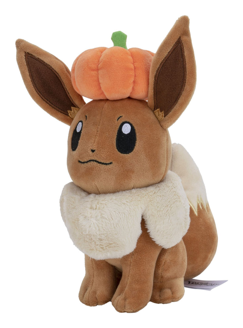 Pokemon 8" Plush - Halloween Eevee With Pumpkin