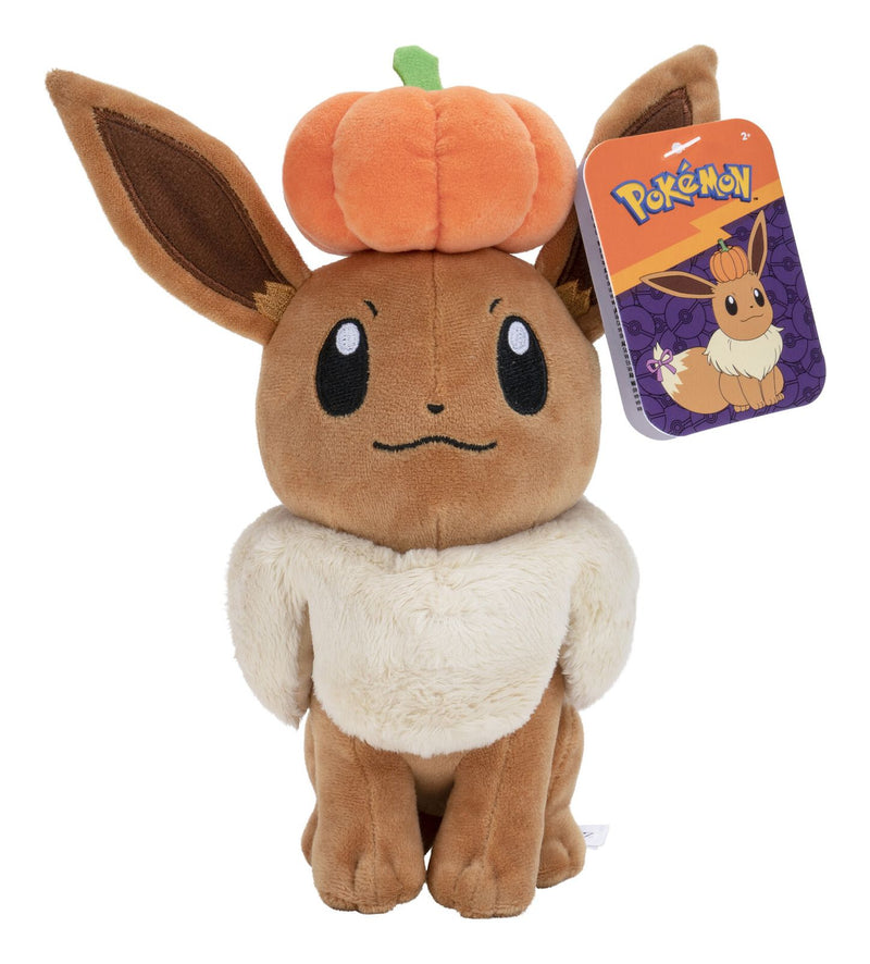 Pokemon 8" Plush - Halloween Eevee With Pumpkin