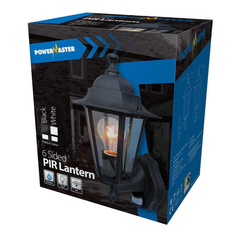 Outdoor PIR Lantern - Black