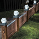 Solar Crackle Ball Post Lights 4 Pack