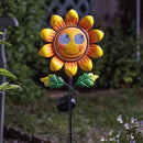 Solar Smilin' Sunflower Stake Light