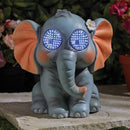 Solar Blinkin' Elephant Large Ornament