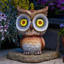 Solar Glow Eyes Owl Ornament