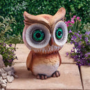 Solar Glow Eyes Owl Ornament