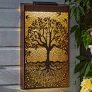 Solar Fence & Wall Decor Tree of Life Panel