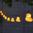 Solar Rubber Duck String Lights - Set of 10