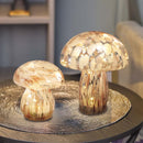 GlassArt Pink & White Mushroom Lamp - Large