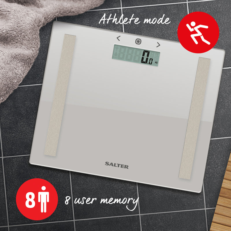 Salter Compact Glass Analyser Bathroom Scale