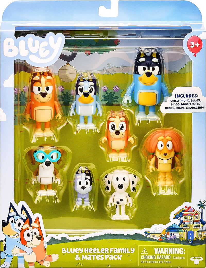 Bluey Family & Mates Figure 8pk