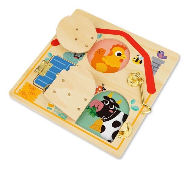 Wooden Latches Activity Board