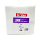 White 1ply Napkins 100pk