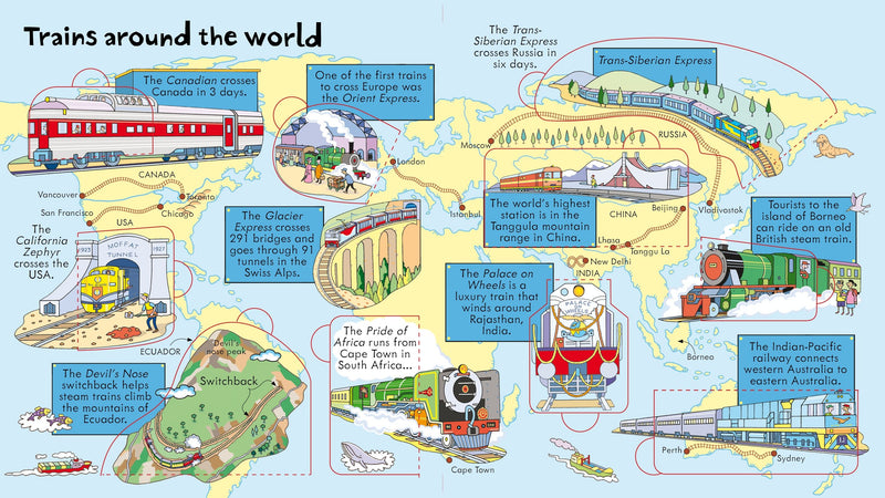 Look Inside Trains Children's Book