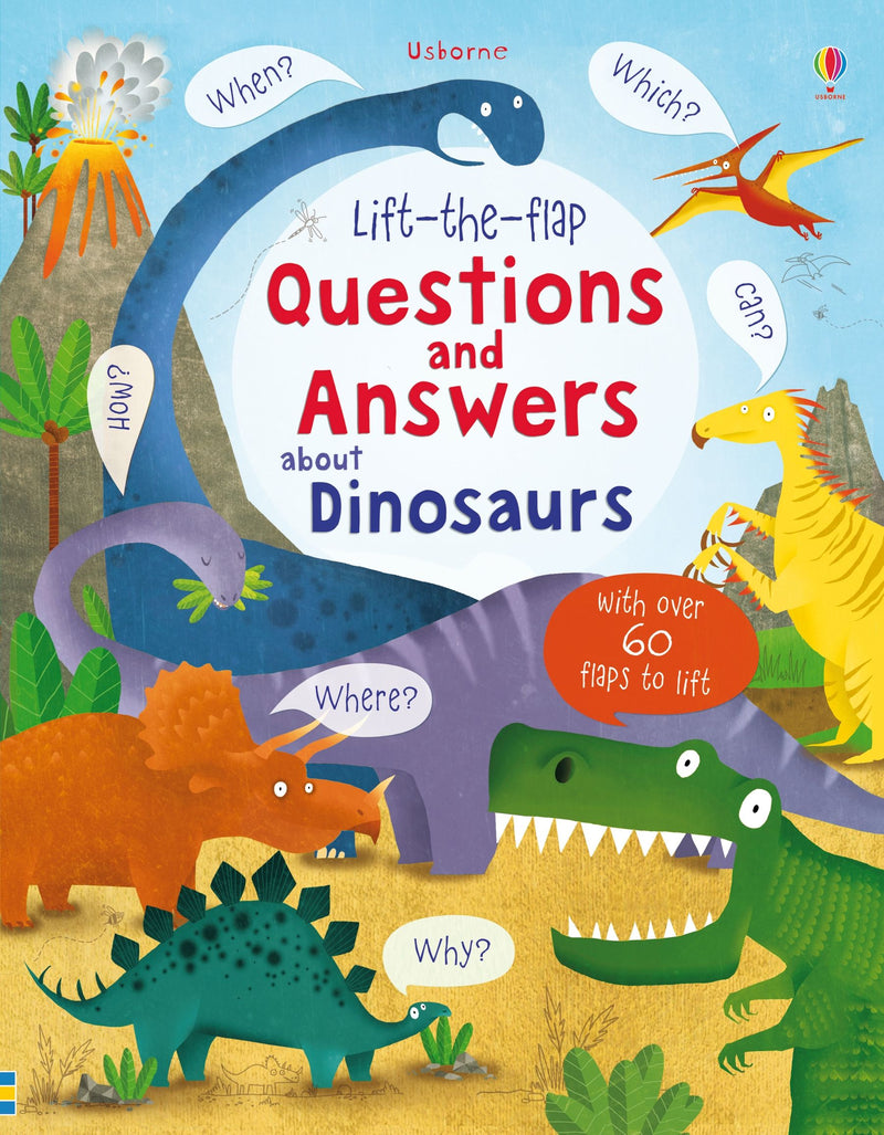 Lift-The-Flap Questions and Answers about Dinosaurs Children's Book