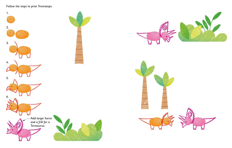 Fingerprint Activities: Dinosaurs Children's Book