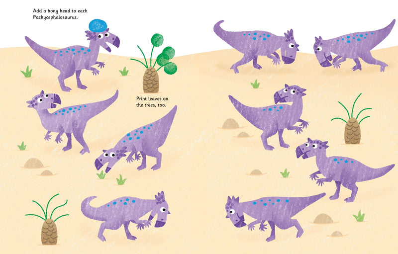 Fingerprint Activities: Dinosaurs Children's Book