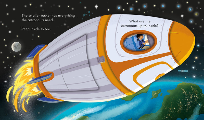 Peep Inside How a Rocket Works Children's Book