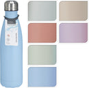 Flask Bottle 500ml Stainless Steel Pastel Colours Asst