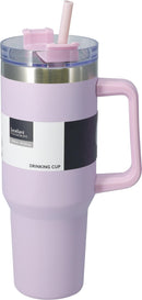 Drinking Mug With Straw - 6 Assorted Pastel Colours