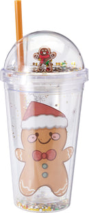 Christmas Character Tumbler With Straw