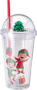Christmas Character Tumbler With Straw