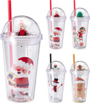 Christmas Character Tumbler With Straw