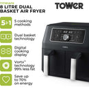 Tower Vortx 8L Dual Basket Air Fryer
