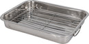 Stainless Steel Roaster with Rack 41cm x 28cm x 5.5cm