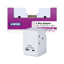 3 Way Power Adapter With USB A & USB C Charging Ports