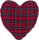 Tartan Heart Shaped Christmas Cushion Assorted
