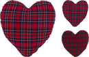 Tartan Heart Shaped Christmas Cushion Assorted