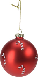 Christmas Bauble Assorted Candy Cane Designs