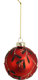 Christmas Bauble Assorted Leaf Designs