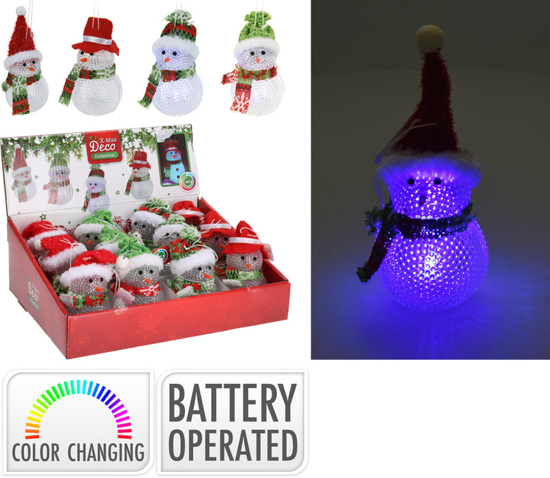 Colour Changing LED Snowman Assorted