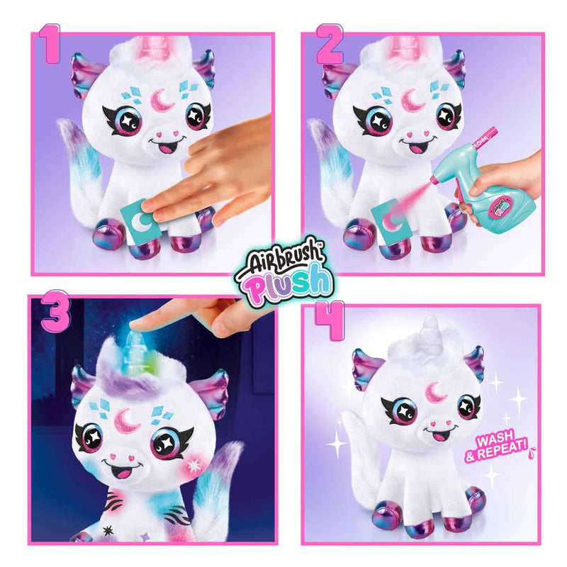 Airbrush Plush Light-Up Cosmic Unicorn