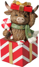 Cow In Present Christmas Figure Assorted