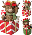 Cow In Present Christmas Figure Assorted