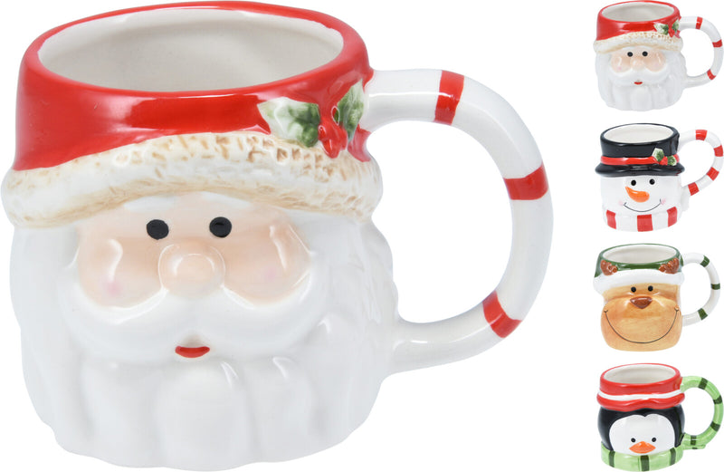 3D Christmas Character Mug Assorted