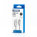 Phone Cable 8 Pin to USB Charging & Data Transfer Cable (Sync & Charge) - Silver